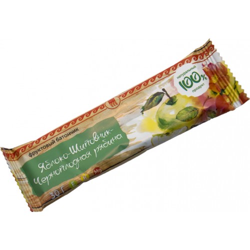Купить Батончик фруктовый Яблоко-шиповник-черноплодная рябина  г. Омск  