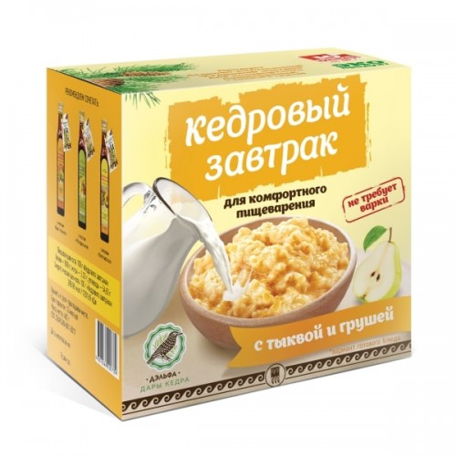 Купить Завтрак кедровый для комфортного пищеварения с тыквой и грушей  г. Омск  